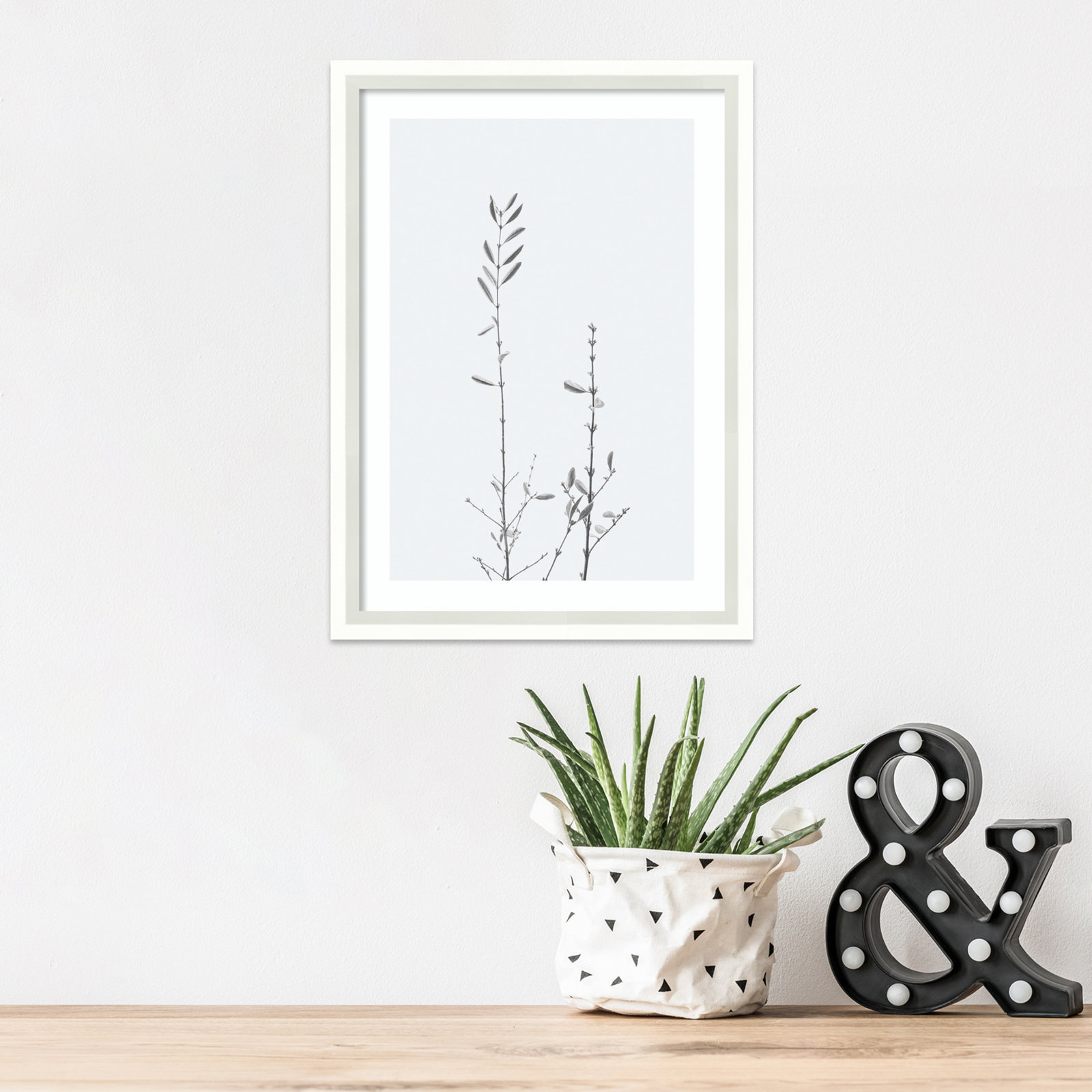 Retro Tennessee Botanical No 2 Photo Print, White, 17" H x 12" W