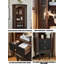 Armoire de coin en verre noyer français