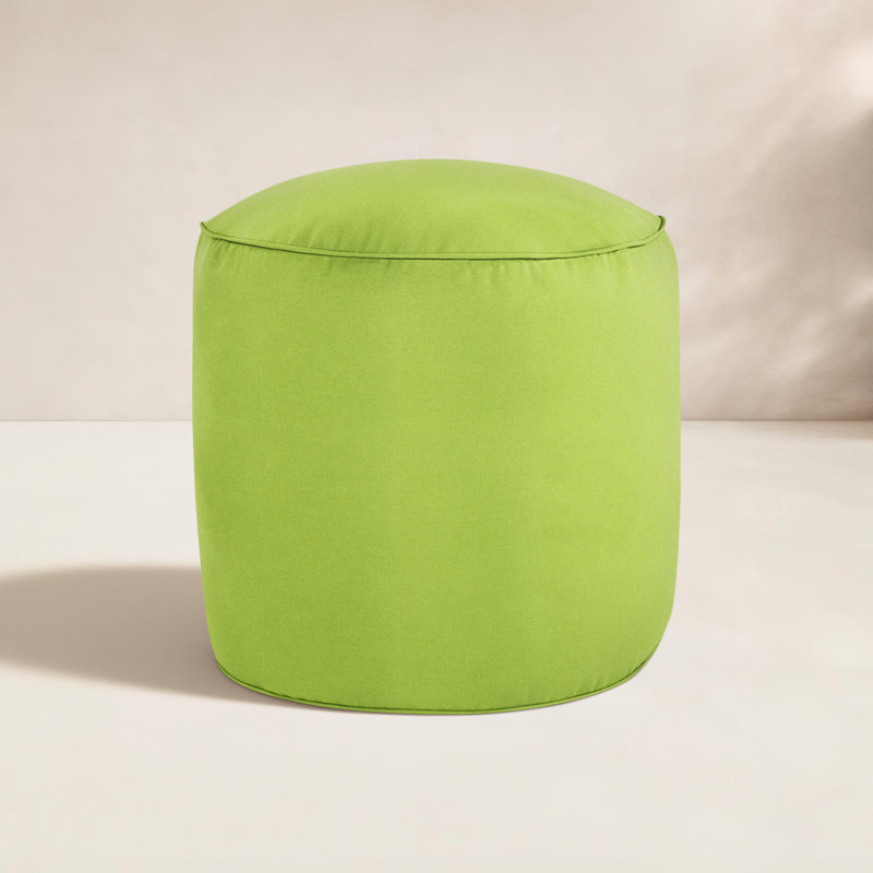 Repose-pieds extérieur rembourré Demi avec coussin Sunbrella®, Toile Sunbrella® ara