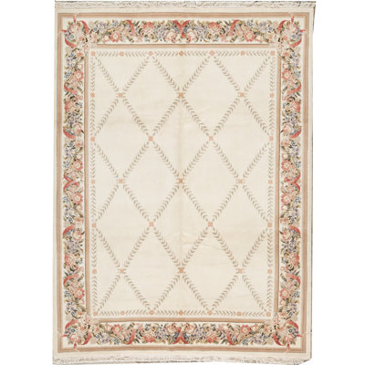 Hand-Knotted IVORY / IVORY Area Rug