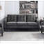 Canapé capitonné gris en microfibre capitonné 1pc