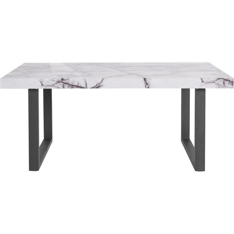 Metal Base Dining Table, H76.5 x L180 x W90cm
