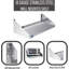 Tablette murale avec gardes latérales en acier inoxydable l 24 po x P 12 po Express KitchQuip, certifiée NSF