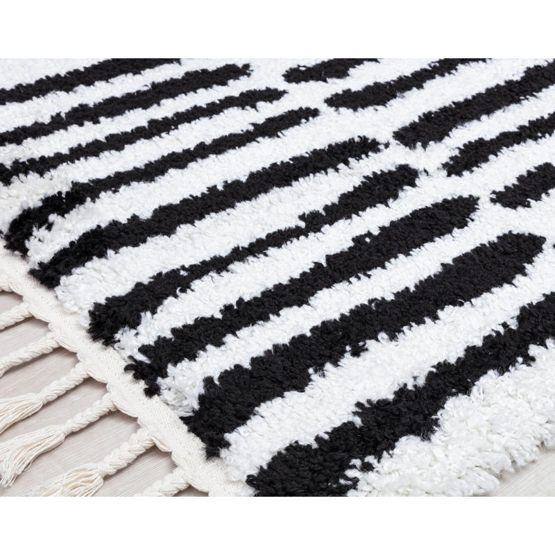 Tapis blanc pluie Graham Bennett, Tapis de couloir 2 pi 6 po x 8 pi