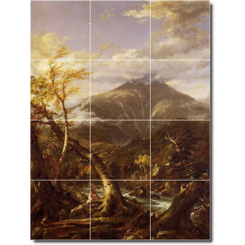 Carreau de céramique décorative 18 po x 24 po 6 po x 6 po, Paysage 01829