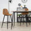 Blakesburg Upholstered Counter Stool with Metal Frame-868600543