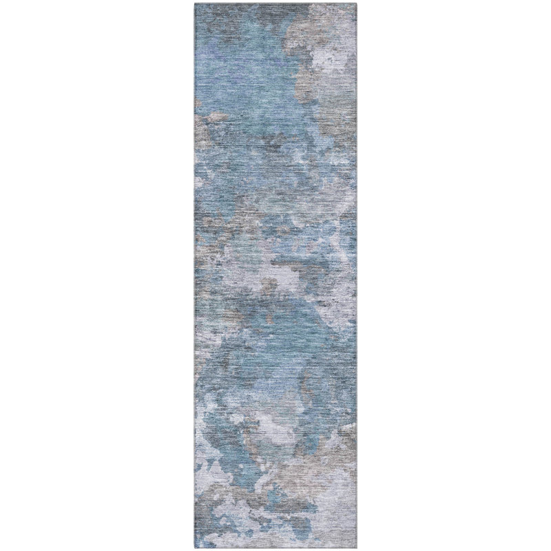 Premium Machine Washable Pinkston Abstract Rug, Runner 2'3" x 7'6"