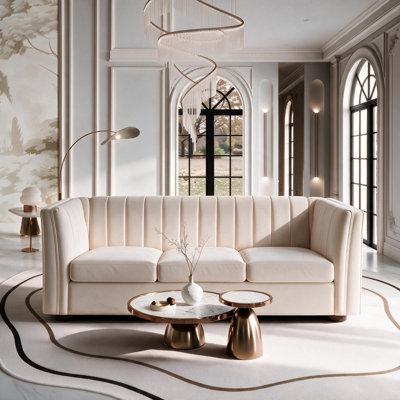Andenne Andenne 89'' Velvet Living Room Sofa