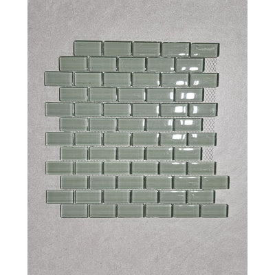 Mosaïque de verre vert sauge