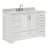 55'' Single Bathroom Vanity with Carrara Marble Top-93359353