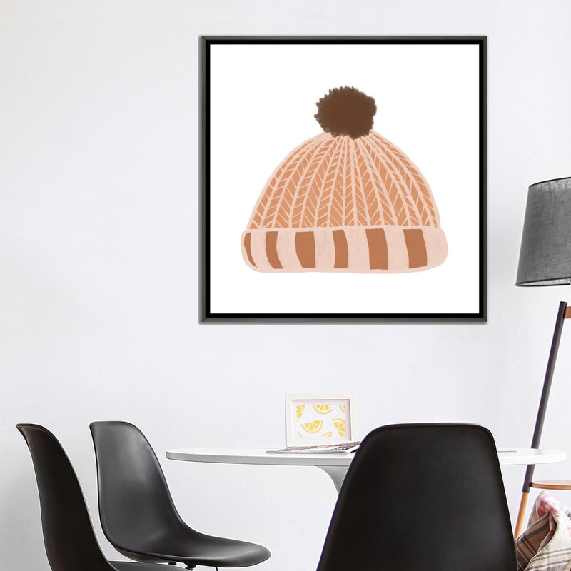 "Bonnet laineux" par Orara studio-reproduction d’art, H 37 po x l 37 po x P 1,5 po, Toile avec cadre gris, Pas de tapis