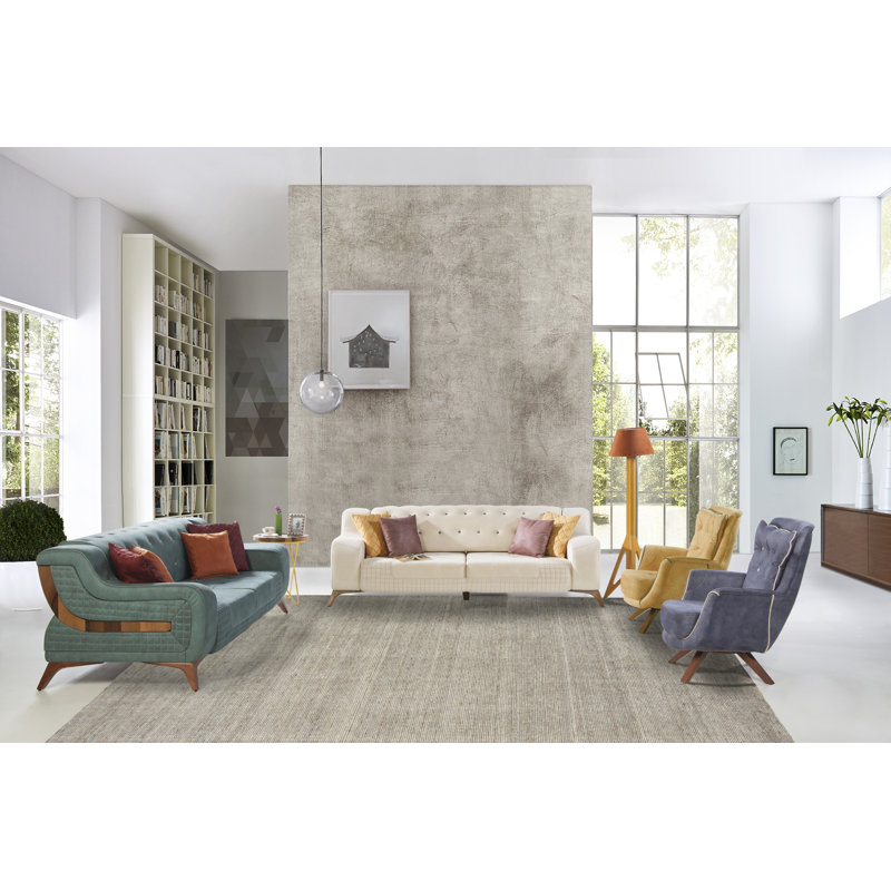 Beckner Area Rug in Beige, Rectangle 2' x 3'