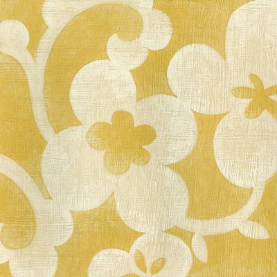 Silhouette de Suzani en jaune I