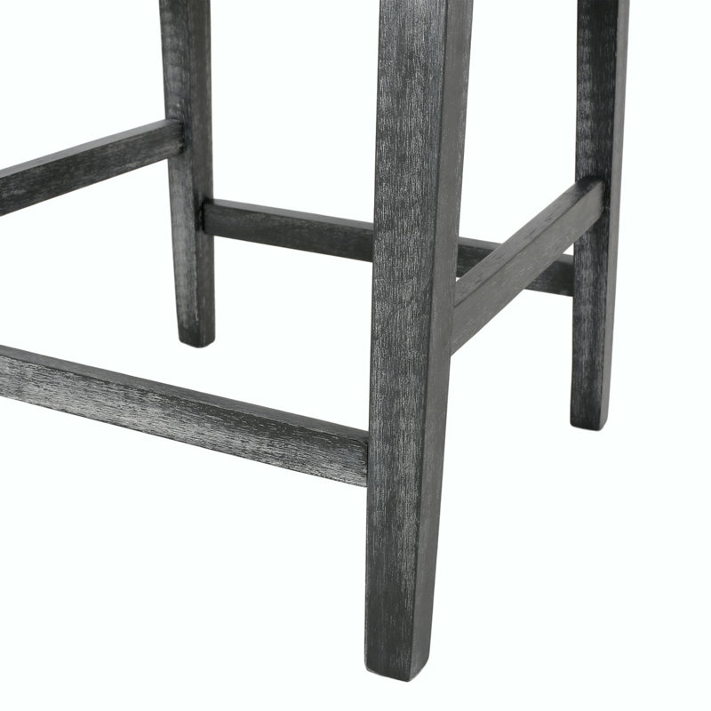Tabourets de bar rembourrés à hauteur de comptoir, Siège gris clair / structure noire