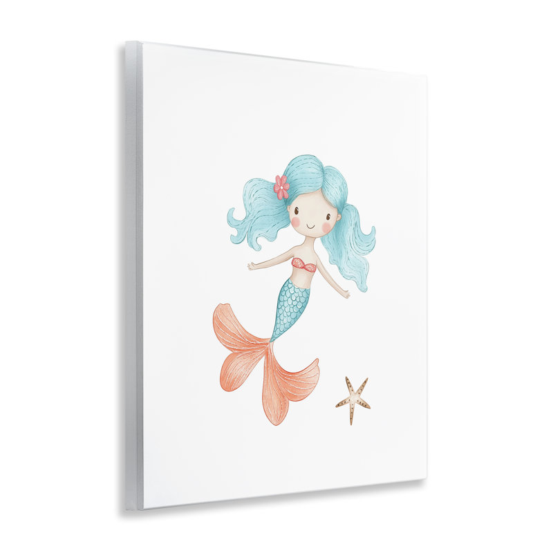 «Mermaid's Adventure with Starfish», plaque murale par Christine Simpson Art