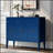 Adjustable Shelf Storage Sideboard – 3 Metal Handles, 4 Pinewood Legs-175717145