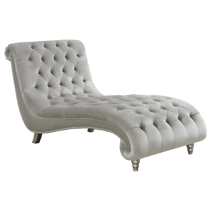 Chaise rembourrée en velours Malenie