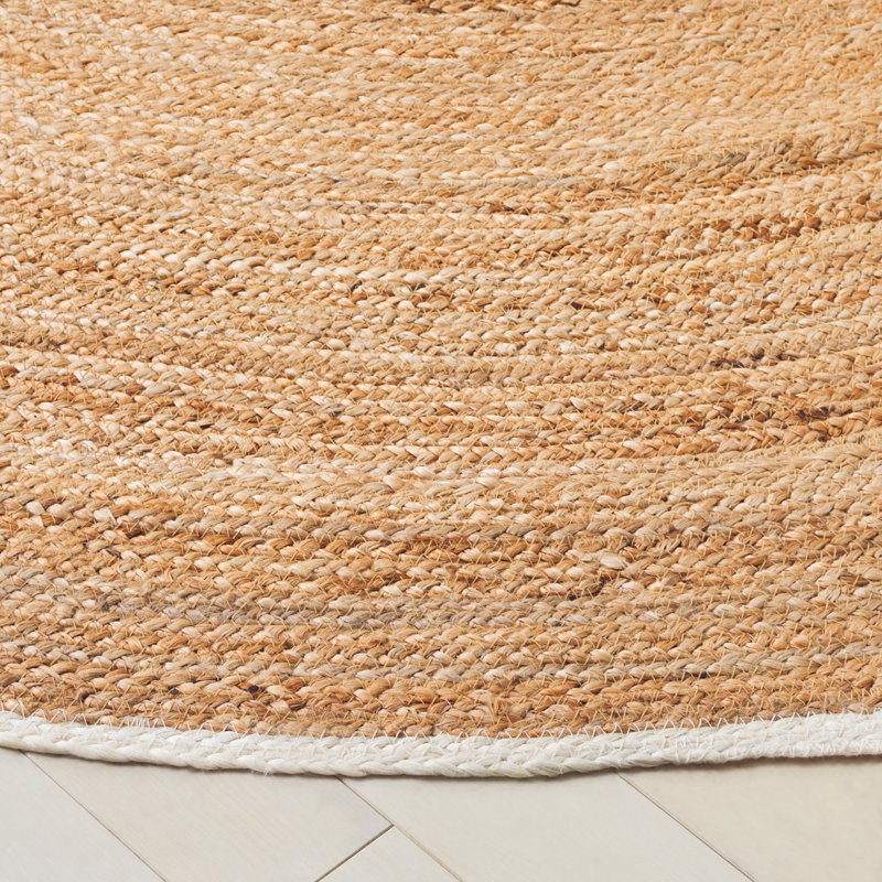 Natural Fiber Hand Woven Jute Pile Rug, Round 6'