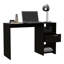 Bureau d'ordinateur compact Omma avec un tiroir et deux tablettes pour un espace de travail et de rangement efficace-172011474