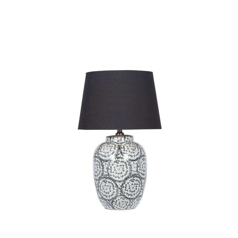 13.8cm H Cotton Blend Empire Lamp Shade ( Screw On ), Black
