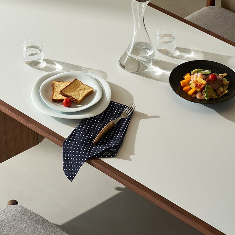 Modern rectangular simple dining table, 29.53"H x 55.12"L x 32.68"W