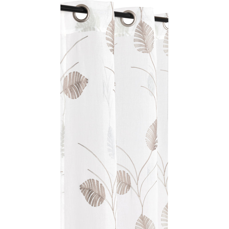 Semi Sheer Curtain Single Panel, Taupe