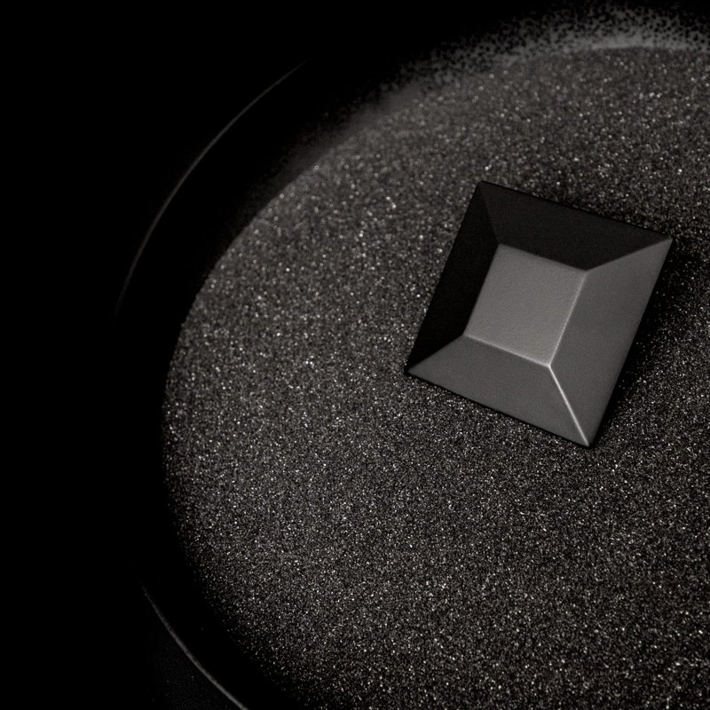 Bijou Polly Collection Knob 2-3/4 Inch Square, Matte Black