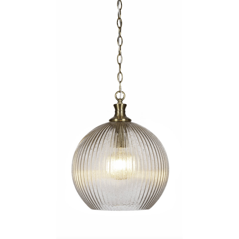 Luminaire suspendu à chaîne 1 lumière Carina, Laiton