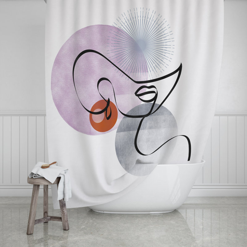 Borghildur Shower Curtain, 83" H x 70" W