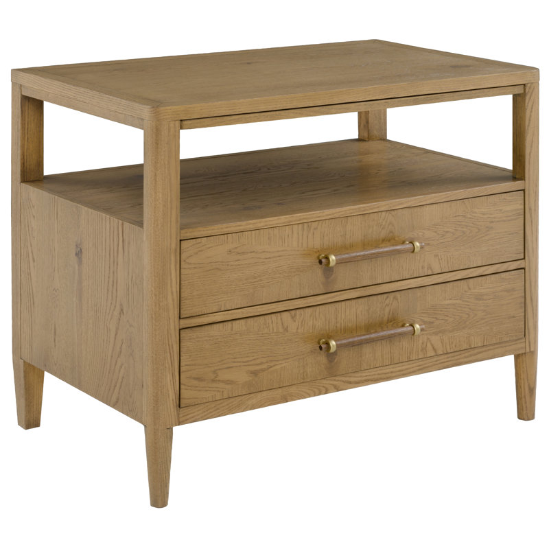 Maxwell 36'' W Solid Wood Nightstand, Sunlit Oak