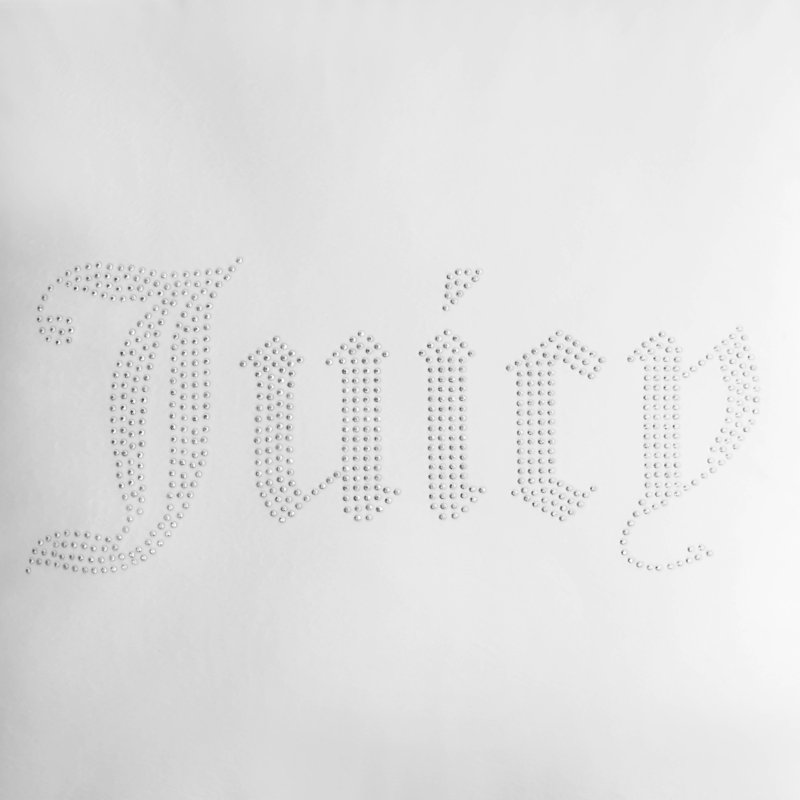 Juicy Couture Rhinestone Decorative Pillows, White
