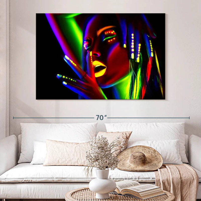 Shuttleworth Neon Makeup, 8" H x 12" W