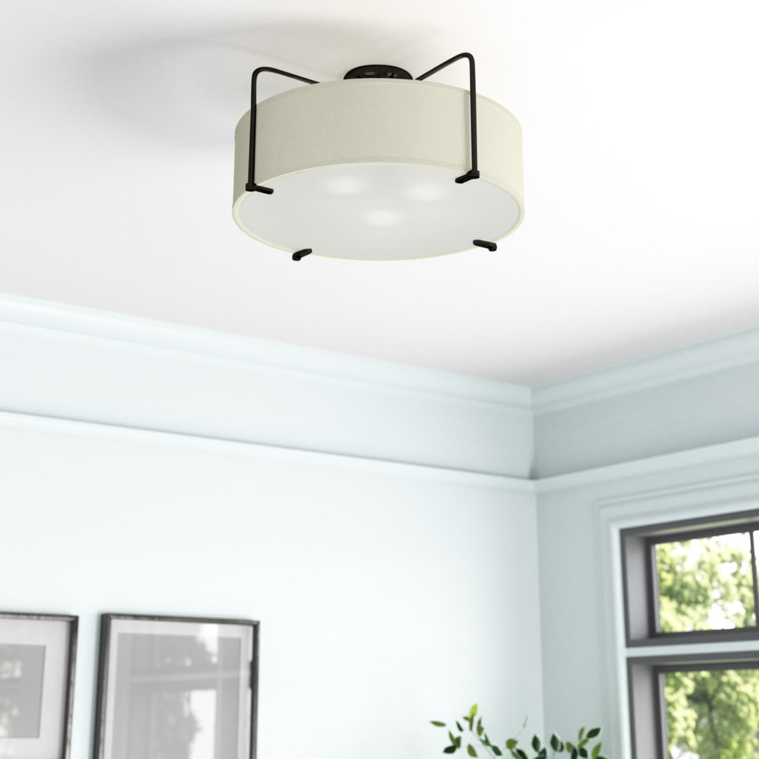 3 - Light Dimmable Drum Chandelier Latitude Run® Shade 