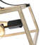 Taplin 12,6 po Plafonnier semi-encastré 2 lumières noir et bois Farmhouse