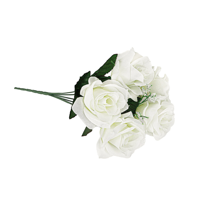 Rosier artificiel ouvert, Blanc, crème