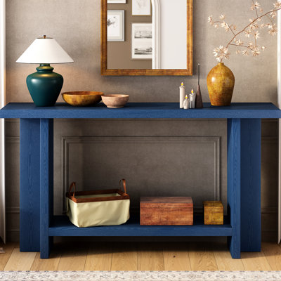 Console de style Mid-Century en bois de frêne avec couloir et base en placage de vestibule, entrée idéale