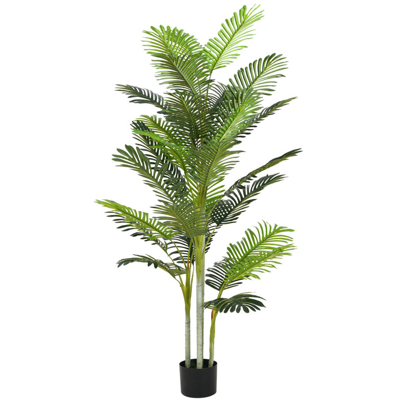 Palmiers artificiels avec pots et cadre en fer 78,5 po Krisslyn