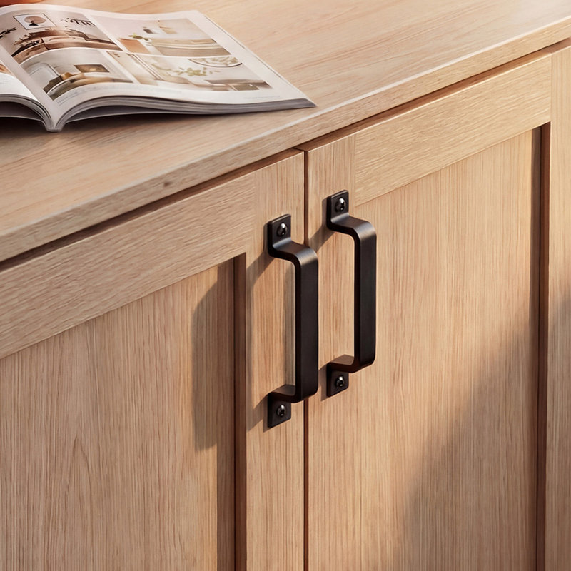 2pcs Carbon Steel Sliding Barn Door Handles