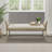 Martha Stewart Isla Tufted Upholstered and Cane Accent Bench