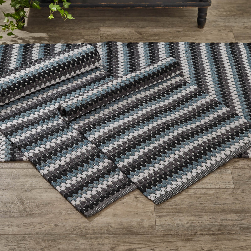 Allender Cotton Striped Indoor Rug, Runner 2' x 6'