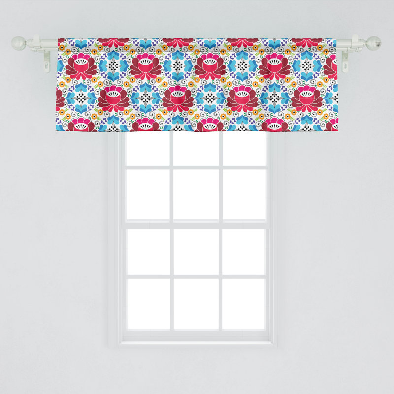 Ambesonne, ensemble de 2 cantonnières multicolores florales russes, L 54 po x L 18 po