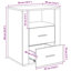 35cm W Manufactured Wood Bedside Table-469202654