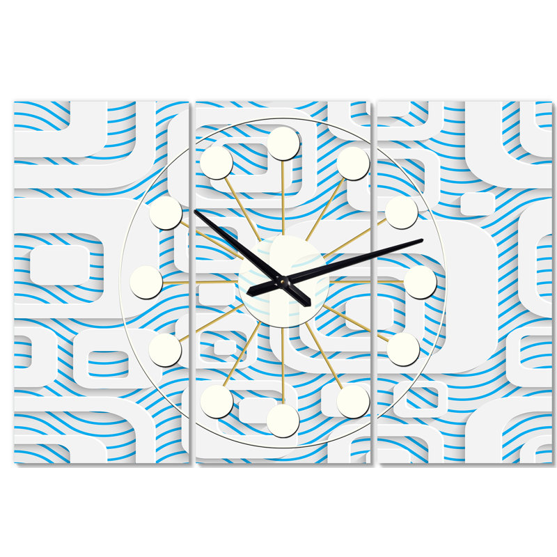 Horloge murale surdimensionnée 3d i Mid-Century
