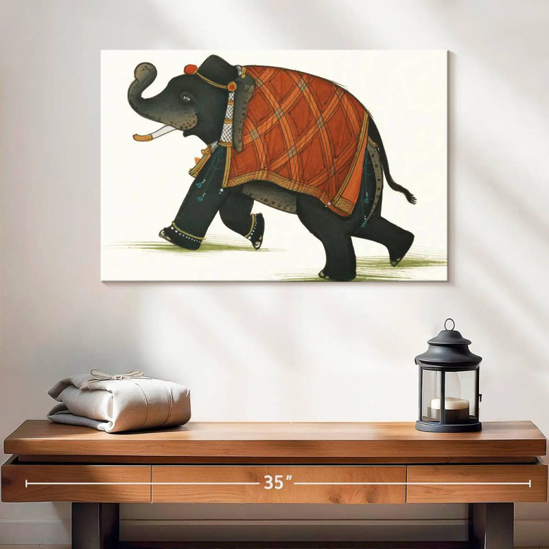 India Elephant II Light, H 16 po x l 24 po