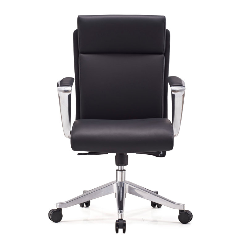 Fauteuil de conférence en cuir véritable Ensor