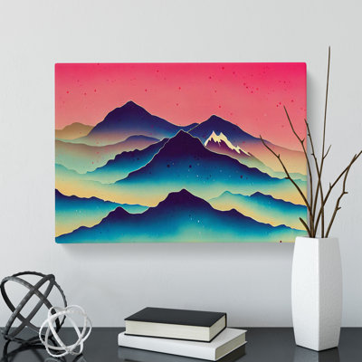 Ravishing Painted Mountains - Wrapped Canvas