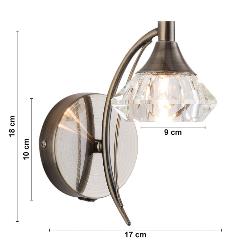 Rivale Armed Sconce, Antique Brass