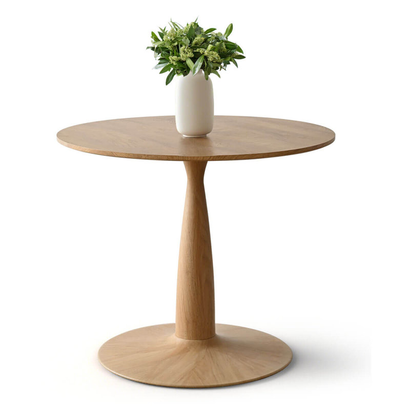 Agne 35" Round Pedestal Dining Table - Thumbnail 3