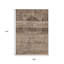 Tapis intérieur lavable à médaillon brun et taupe 9 pi x 12 pi