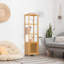 Armoire de salle de bain autoportante en bois massif Aditya